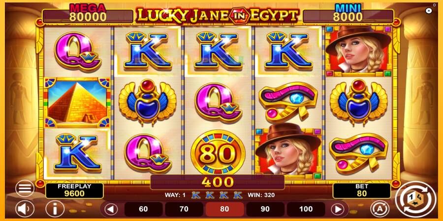 Hrací automat: Lucky Jane in Egypt Hold & Win s reálnou šancou na výhru