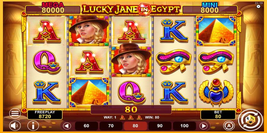 Hrací automat: Lucky Jane in Egypt Hold & Win s reálnou šancou na výhru