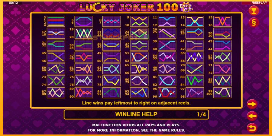 Hrací automat: Lucky Joker 100 Extra Gifts s reálnou šancou na výhru