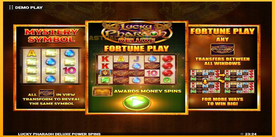 Hrací automat: Lucky Pharaoh Deluxe Fortune Play s reálnou šancou na výhru