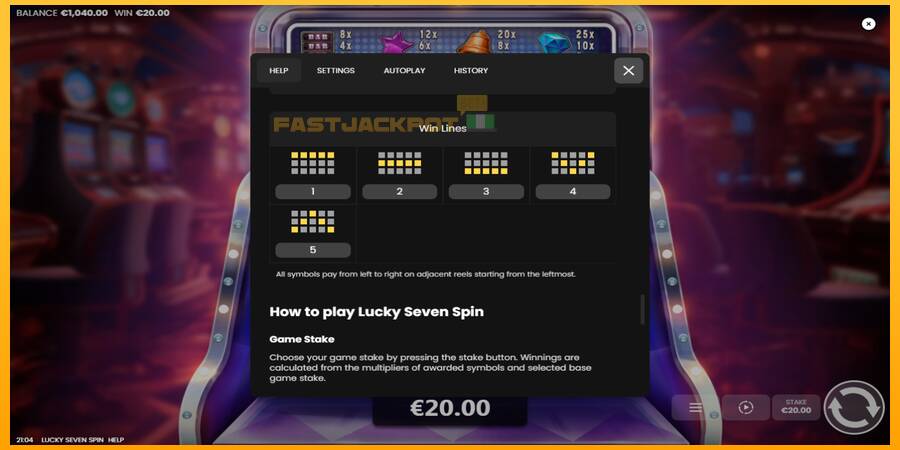 Hrací automat: Lucky Seven Spin s reálnou šancou na výhru