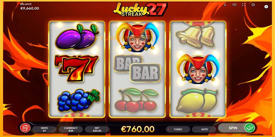 Hrací automat: Lucky Streak 27 s reálnou šancou na výhru