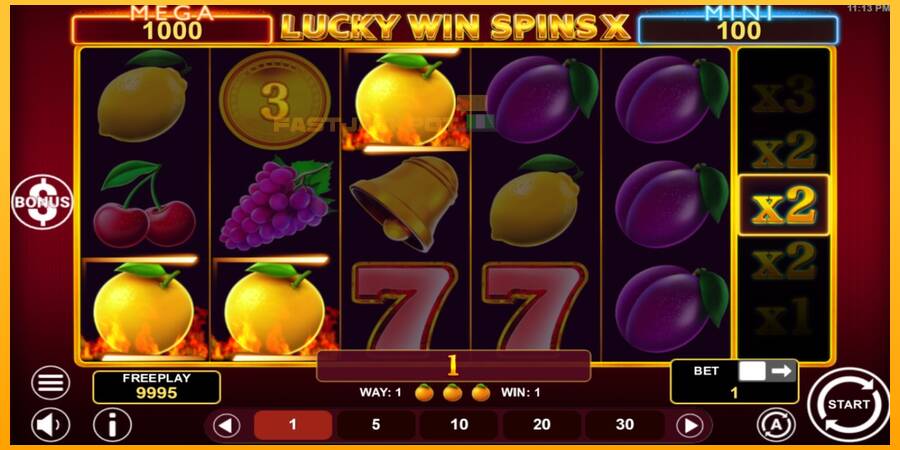 Hrací automat: Lucky Win Spins X s reálnou šancou na výhru