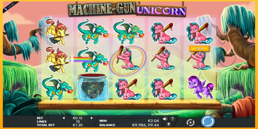 Hrací automat: Machine Gun Unicorn s reálnou šancou na výhru