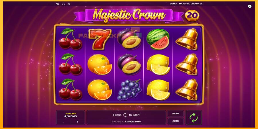 Hrací automat: Majestic Crown 20 s reálnou šancou na výhru