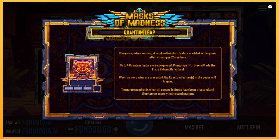 Hrací automat: Masks of Madness s reálnou šancou na výhru