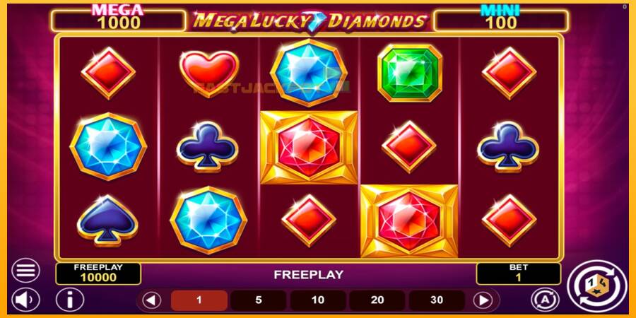 Hrací automat: Mega Lucky Diamonds Hold & Win s reálnou šancou na výhru