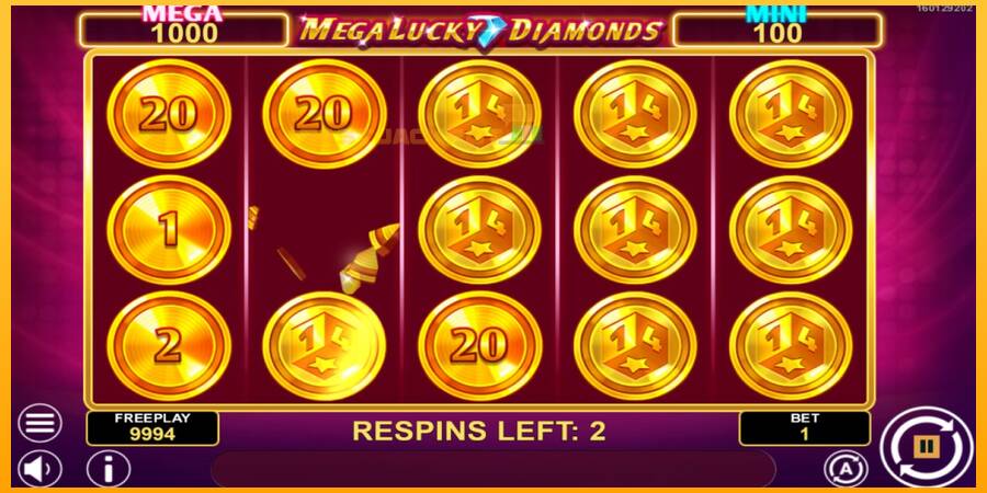 Hrací automat: Mega Lucky Diamonds Hold & Win s reálnou šancou na výhru