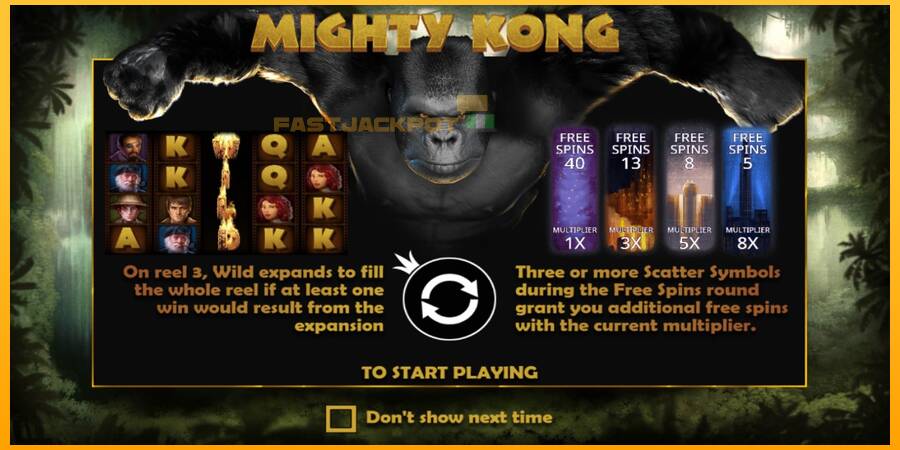 Hrací automat: Mighty Kong s reálnou šancou na výhru