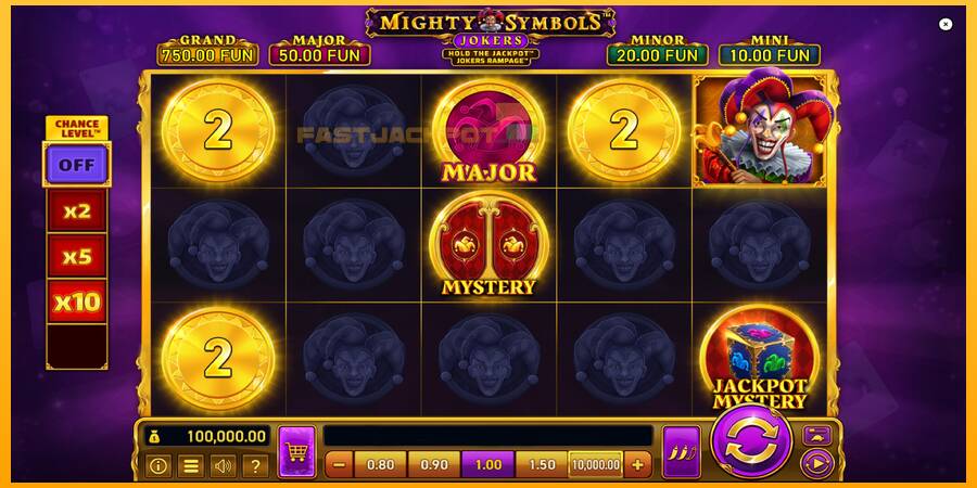 Hrací automat: Mighty Symbols: Jokers s reálnou šancou na výhru