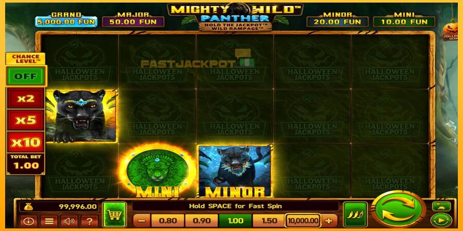 Hrací automat: Mighty Wild: Panther Grand Diamond Edition Halloween Jackpots s reálnou šancou na výhru