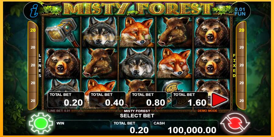 Hrací automat: Misty Forest s reálnou šancou na výhru