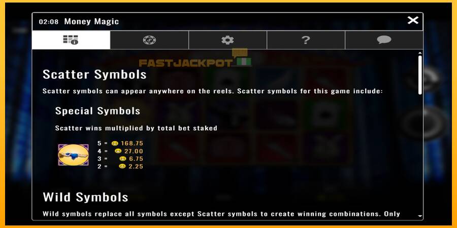 Hrací automat: Money Magic s reálnou šancou na výhru