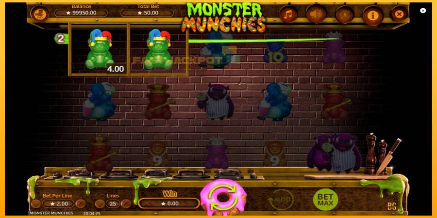 Hrací automat: Monster Munchies s reálnou šancou na výhru