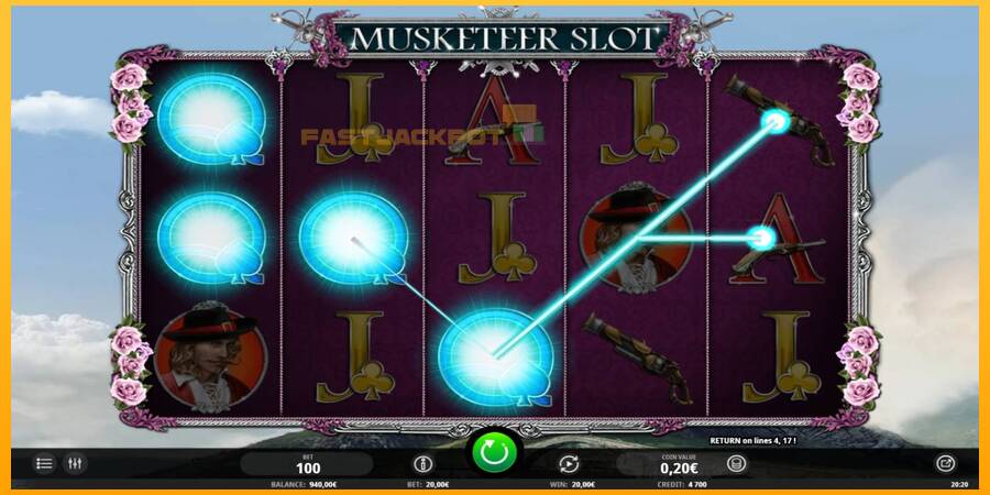 Hrací automat: Musketeer Slot s reálnou šancou na výhru