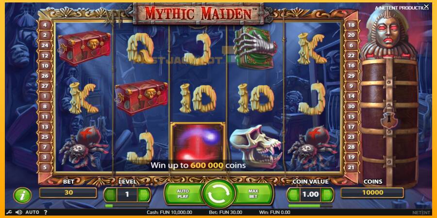 Hrací automat: Mythic Maiden s reálnou šancou na výhru