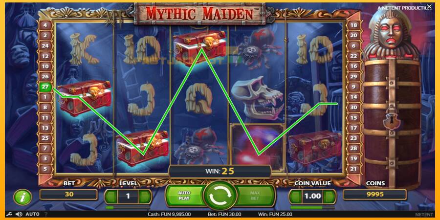 Hrací automat: Mythic Maiden s reálnou šancou na výhru