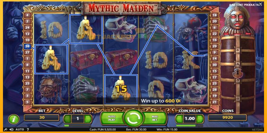 Hrací automat: Mythic Maiden s reálnou šancou na výhru