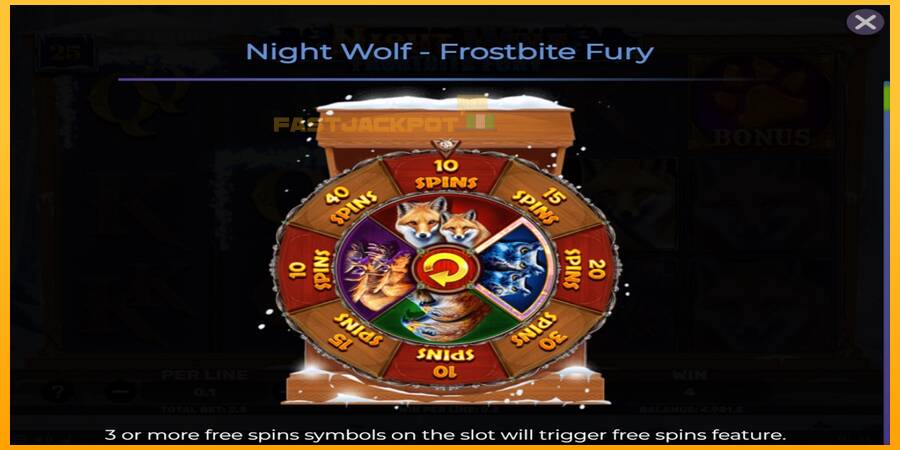 Hrací automat: Night Wolf - Frostbite Fury s reálnou šancou na výhru