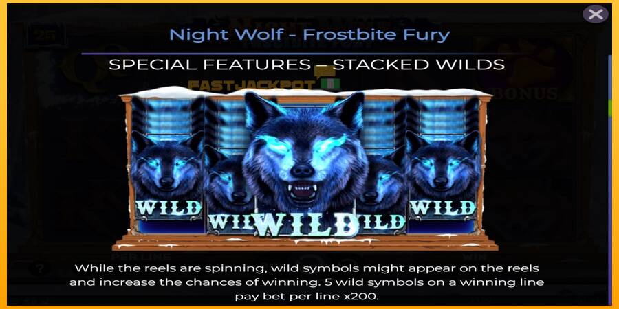 Hrací automat: Night Wolf - Frostbite Fury s reálnou šancou na výhru