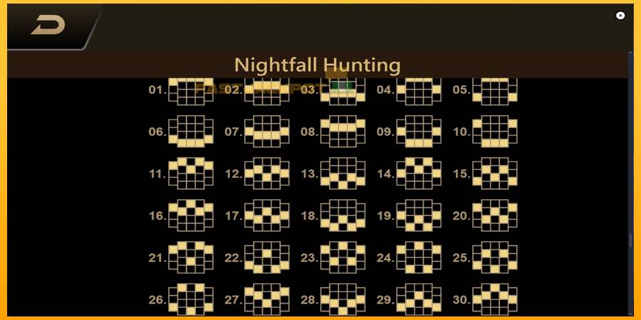 Hrací automat: Nightfall Hunting s reálnou šancou na výhru