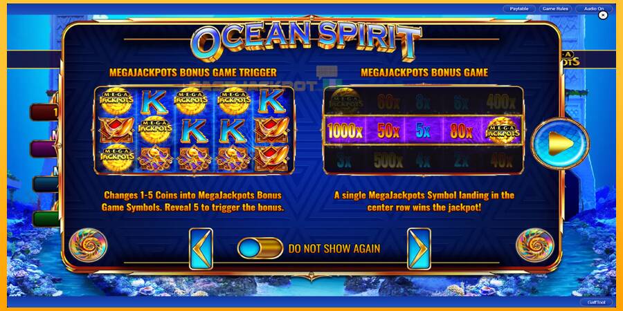 Hrací automat: Ocean Spirit MegaJackpots s reálnou šancou na výhru