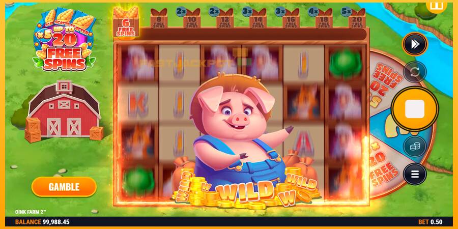 Hrací automat: Oink Farm 2 s reálnou šancou na výhru