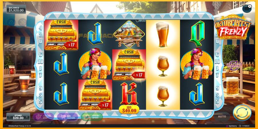 Hrací automat: Oktoberfest Frenzy s reálnou šancou na výhru