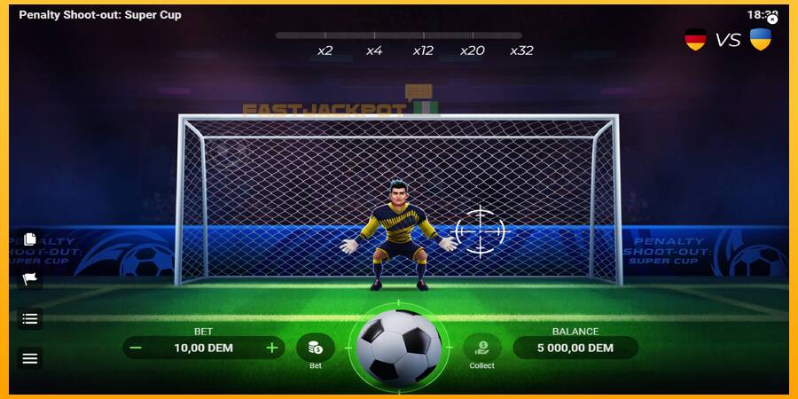 Hrací automat: Penalty Shoot-Out: Super Cup s reálnou šancou na výhru