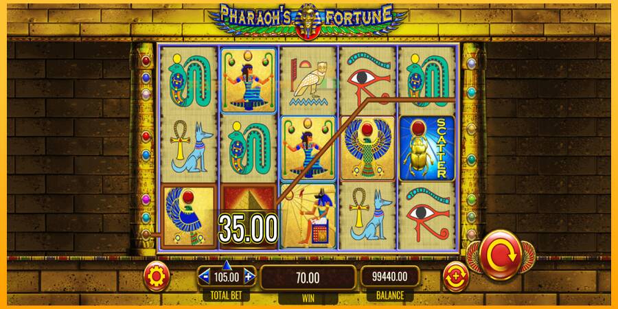 Hrací automat: Pharaohs Fortune s reálnou šancou na výhru