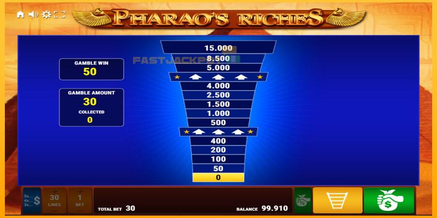 Hrací automat: Pharaos Riches s reálnou šancou na výhru