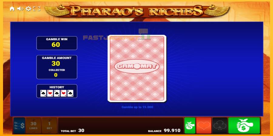 Hrací automat: Pharaos Riches s reálnou šancou na výhru