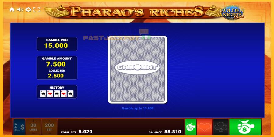 Hrací automat: Pharaos Riches Golden Nights s reálnou šancou na výhru