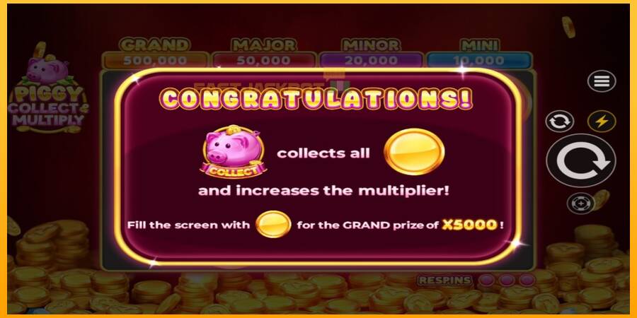 Hrací automat: Piggy Collect & Multiply s reálnou šancou na výhru