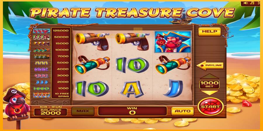 Hrací automat: Pirate Treasure Cove 3x3 s reálnou šancou na výhru