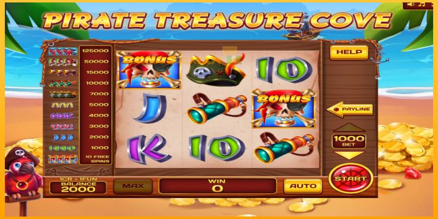 Hrací automat: Pirate Treasure Cove Pull Tabs s reálnou šancou na výhru