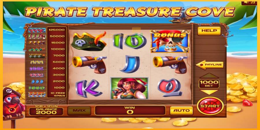 Hrací automat: Pirate Treasure Cove Pull Tabs s reálnou šancou na výhru