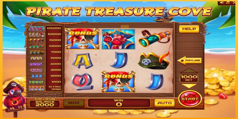 Hrací automat: Pirate Treasure Cove Pull Tabs s reálnou šancou na výhru