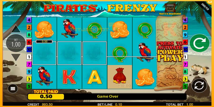 Hrací automat: Pirates Frenzy s reálnou šancou na výhru