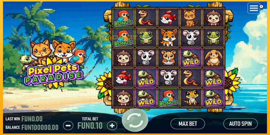 Hrací automat: Pixel Pets Paradise s reálnou šancou na výhru