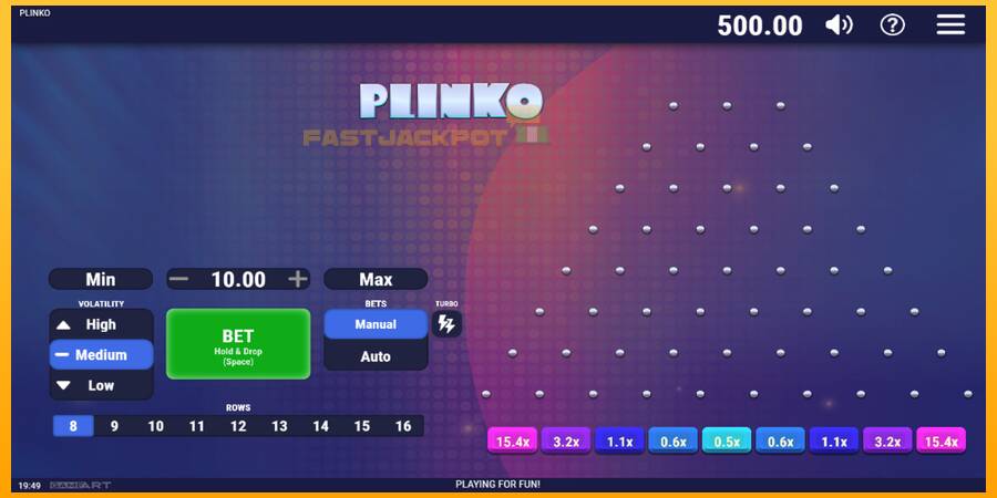 Hrací automat: Plinko s reálnou šancou na výhru