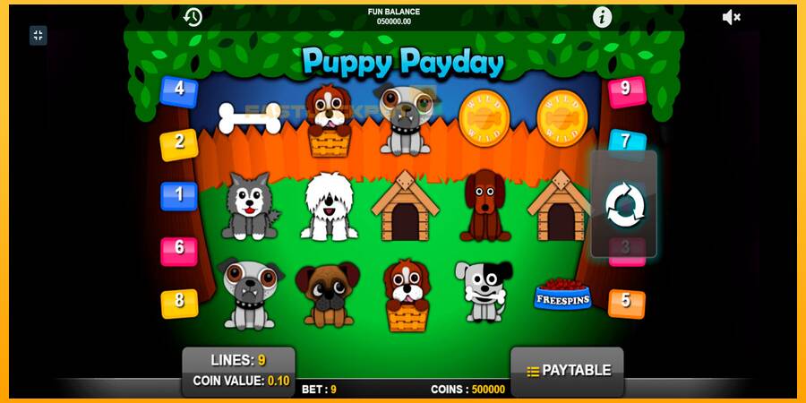 Hrací automat: Puppy Payday s reálnou šancou na výhru