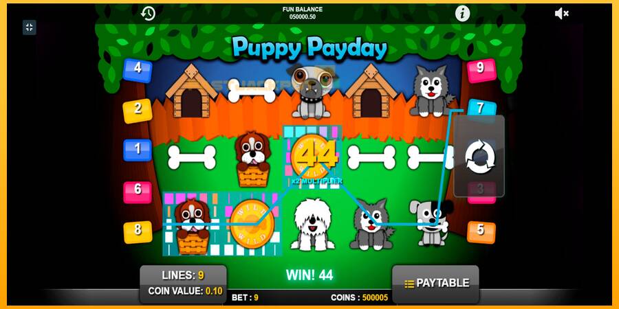 Hrací automat: Puppy Payday s reálnou šancou na výhru