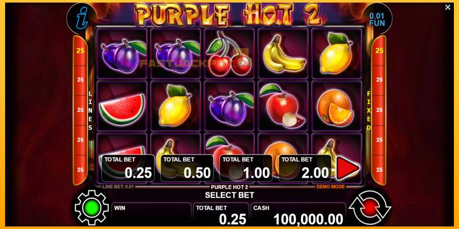 Hrací automat: Purple Hot 2 s reálnou šancou na výhru