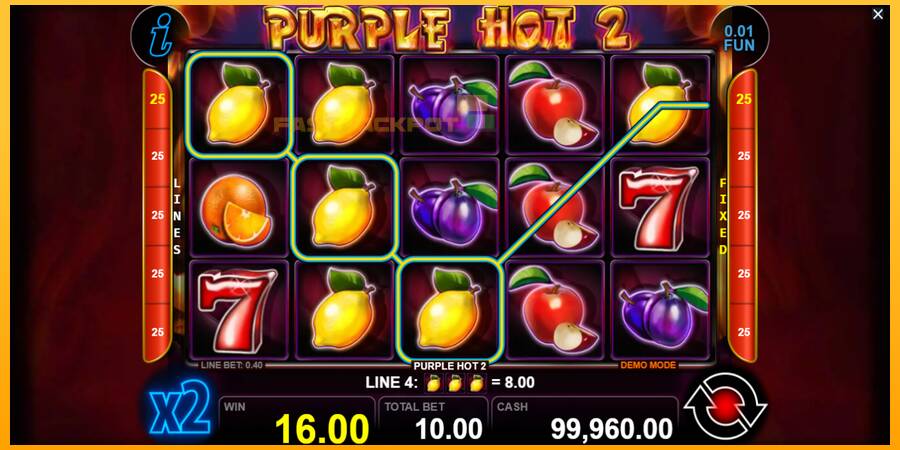 Hrací automat: Purple Hot 2 s reálnou šancou na výhru