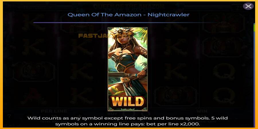 Hrací automat: Queen of the Amazon - Nightcrawler s reálnou šancou na výhru