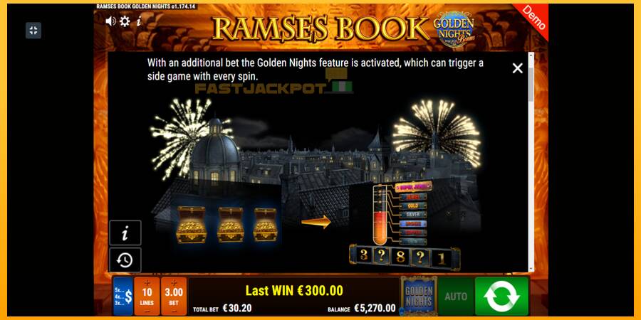 Hrací automat: Ramses Book Golden Nights s reálnou šancou na výhru