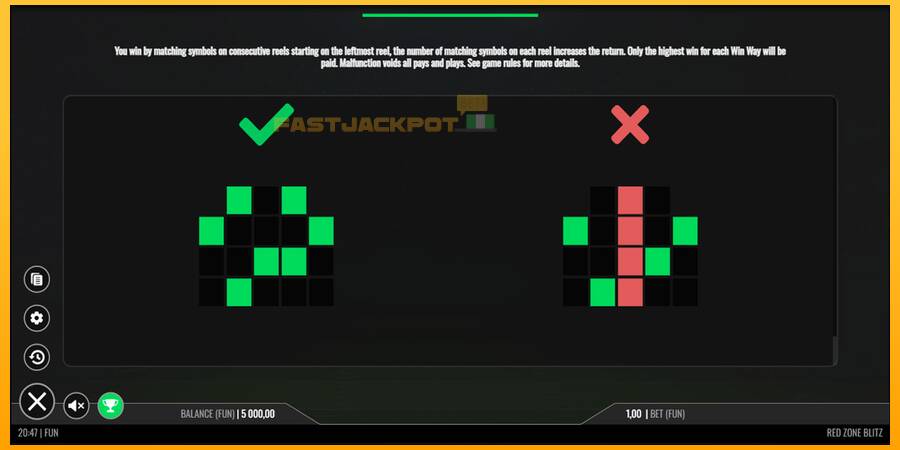 Hrací automat: Red Zone Blitz s reálnou šancou na výhru