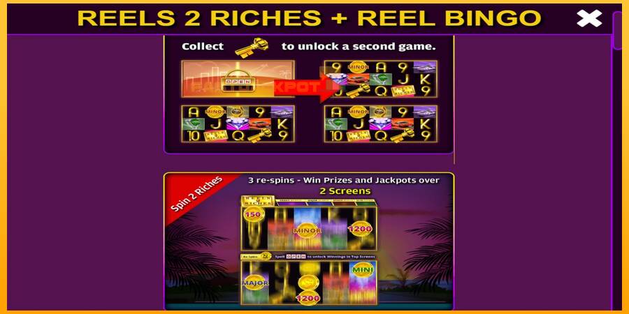 Hrací automat: Reels 2 Riches with Reel Bingo s reálnou šancou na výhru