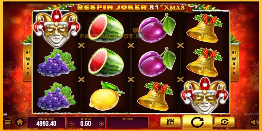 Hrací automat: Respin Joker 81 Xmas s reálnou šancou na výhru